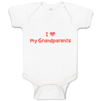Baby Clothes I Love My Grandparents Baby Bodysuits Boy & Girl Cotton