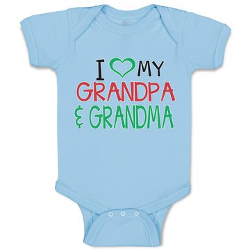 Baby Clothes I Love My Grandpa & Grandma Baby Bodysuits Boy & Girl Cotton