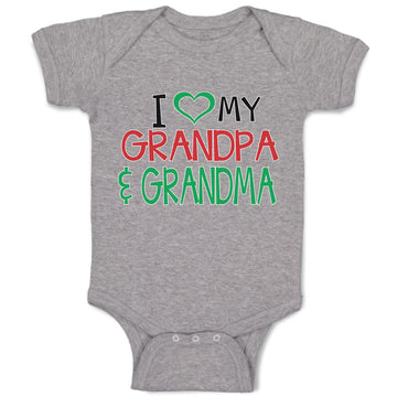 Baby Clothes I Love My Grandpa & Grandma Baby Bodysuits Boy & Girl Cotton