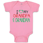 Baby Clothes I Love My Grandpa & Grandma Baby Bodysuits Boy & Girl Cotton