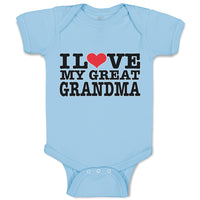 Baby Clothes I Love My Great Grandma Baby Bodysuits Boy & Girl Cotton