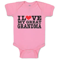 Baby Clothes I Love My Great Grandma Baby Bodysuits Boy & Girl Cotton