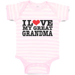 Baby Clothes I Love My Great Grandma Baby Bodysuits Boy & Girl Cotton