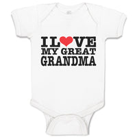 Baby Clothes I Love My Great Grandma Baby Bodysuits Boy & Girl Cotton