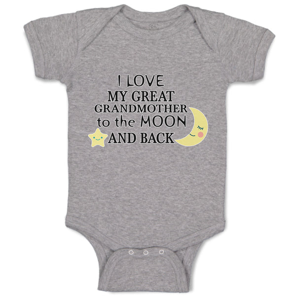 Baby Clothes I Love My Great Grandmother to The Moon and Back Baby Bodysuits