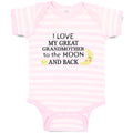 Baby Clothes I Love My Great Grandmother to The Moon and Back Baby Bodysuits