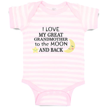 Baby Clothes I Love My Great Grandmother to The Moon and Back Baby Bodysuits