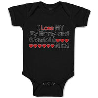 Baby Clothes I Love My My Nanny and Grandad So Much! Baby Bodysuits Cotton