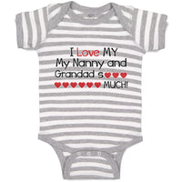 Baby Clothes I Love My My Nanny and Grandad So Much! Baby Bodysuits Cotton