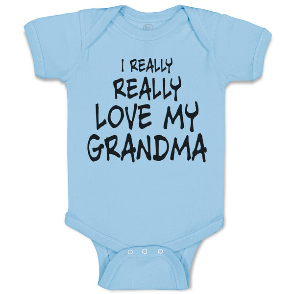 Baby Clothes I Really Really Love My Grandma Baby Bodysuits Boy & Girl Cotton