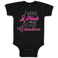 Baby Clothes I Wear Pink for My Great Grandma Baby Bodysuits Boy & Girl Cotton