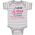 Baby Clothes I Wear Pink for My Great Grandma Baby Bodysuits Boy & Girl Cotton