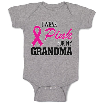 Baby Clothes I Wear Pink for My Grandma Baby Bodysuits Boy & Girl Cotton