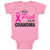 Baby Clothes I Wear Pink for My Grandma Baby Bodysuits Boy & Girl Cotton