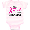 Baby Clothes I Wear Pink for My Grandma Baby Bodysuits Boy & Girl Cotton