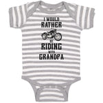 Baby Clothes I Would Rather Be Riding with Grandpa Baby Bodysuits Cotton