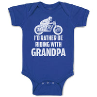 Baby Clothes I'D Rather Be Riding with Grandpa Baby Bodysuits Boy & Girl Cotton
