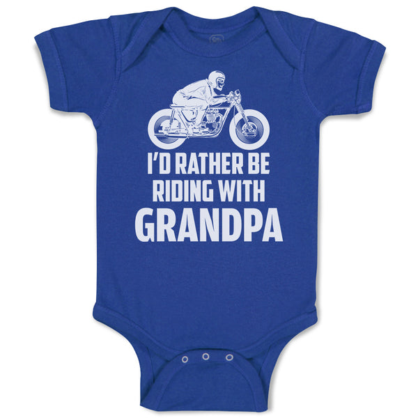 Baby Clothes I'D Rather Be Riding with Grandpa Baby Bodysuits Boy & Girl Cotton