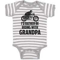 Baby Clothes I'D Rather Be Riding with Grandpa Baby Bodysuits Boy & Girl Cotton