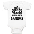 Baby Clothes I'D Rather Be Riding with Grandpa Baby Bodysuits Boy & Girl Cotton