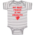Baby Clothes My Best Friend Is My Abuelito Baby Bodysuits Boy & Girl Cotton