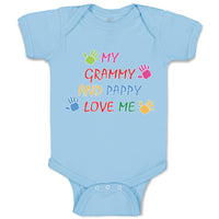 Baby Clothes My Grammy and Pappy Love Me Baby Bodysuits Boy & Girl Cotton