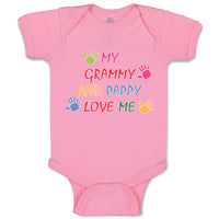 Baby Clothes My Grammy and Pappy Love Me Baby Bodysuits Boy & Girl Cotton