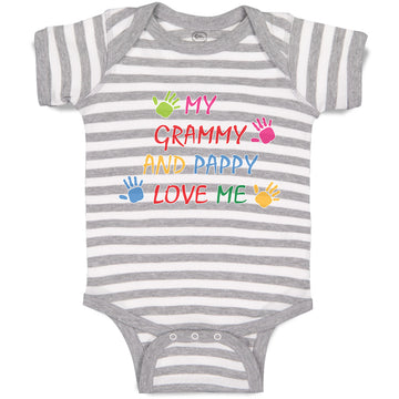 Baby Clothes My Grammy and Pappy Love Me Baby Bodysuits Boy & Girl Cotton