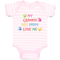 Baby Clothes My Grammy and Pappy Love Me Baby Bodysuits Boy & Girl Cotton