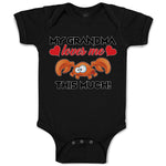 Baby Clothes My Grandma Loves Me This Much! Baby Bodysuits Boy & Girl Cotton