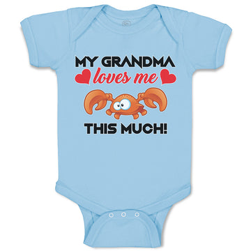 Baby Clothes My Grandma Loves Me This Much! Baby Bodysuits Boy & Girl Cotton