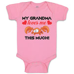 Baby Clothes My Grandma Loves Me This Much! Baby Bodysuits Boy & Girl Cotton