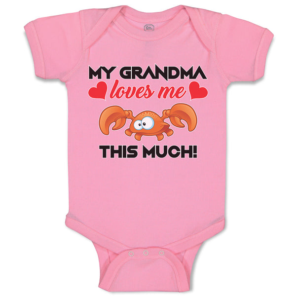 Baby Clothes My Grandma Loves Me This Much! Baby Bodysuits Boy & Girl Cotton