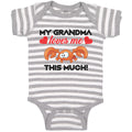 Baby Clothes My Grandma Loves Me This Much! Baby Bodysuits Boy & Girl Cotton