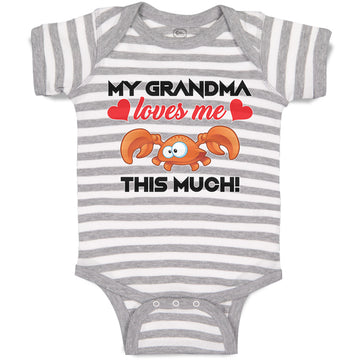 Baby Clothes My Grandma Loves Me This Much! Baby Bodysuits Boy & Girl Cotton