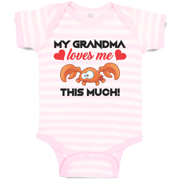 Baby Clothes My Grandma Loves Me This Much! Baby Bodysuits Boy & Girl Cotton