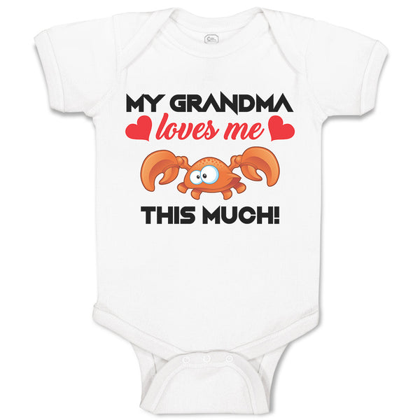 Baby Clothes My Grandma Loves Me This Much! Baby Bodysuits Boy & Girl Cotton