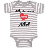 Baby Clothes My Grandpa Loves Me! Baby Bodysuits Boy & Girl Cotton