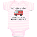 Baby Clothes My Grandpa Still Plays with Trucks Baby Bodysuits Boy & Girl Cotton