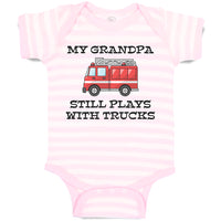 Baby Clothes My Grandpa Still Plays with Trucks Baby Bodysuits Boy & Girl Cotton