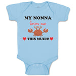 Baby Clothes My Nonna Loves Me This Much! Baby Bodysuits Boy & Girl Cotton