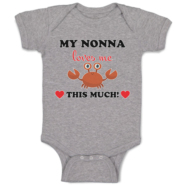 Baby Clothes My Nonna Loves Me This Much! Baby Bodysuits Boy & Girl Cotton