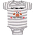Baby Clothes My Nonna Loves Me This Much! Baby Bodysuits Boy & Girl Cotton