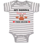 Baby Clothes My Nonna Loves Me This Much! Baby Bodysuits Boy & Girl Cotton