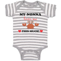 Baby Clothes My Nonna Loves Me This Much! Baby Bodysuits Boy & Girl Cotton