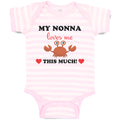 Baby Clothes My Nonna Loves Me This Much! Baby Bodysuits Boy & Girl Cotton