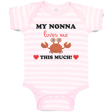 Baby Clothes My Nonna Loves Me This Much! Baby Bodysuits Boy & Girl Cotton