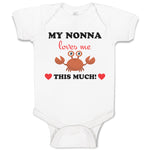 Baby Clothes My Nonna Loves Me This Much! Baby Bodysuits Boy & Girl Cotton