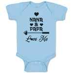 Baby Clothes Nana & Papa Love Me Baby Bodysuits Boy & Girl Cotton