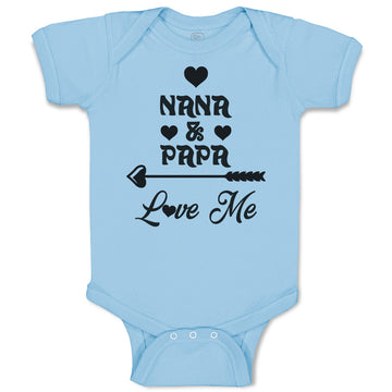 Baby Clothes Nana & Papa Love Me Baby Bodysuits Boy & Girl Cotton
